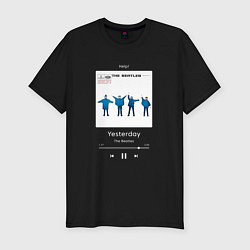 Мужская slim-футболка The Beatles Yesterday плеер