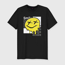 Мужская slim-футболка Smile positive