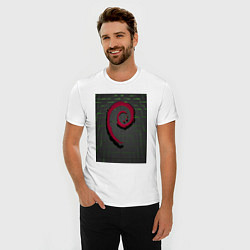 Футболка slim-fit Debian Linux, цвет: белый — фото 2