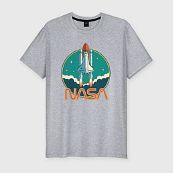 Футболка slim-fit NASA Ship, цвет: меланж