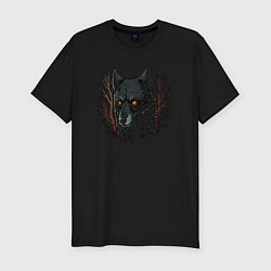 Мужская slim-футболка Night wolf