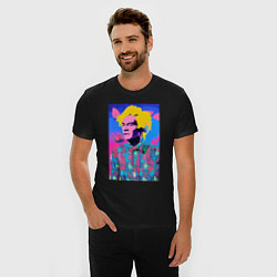 Футболка slim-fit Andy Warhol - self-portrait - pop art, цвет: черный — фото 2