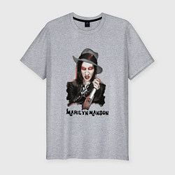 Мужская slim-футболка Marilyn Manson clipart