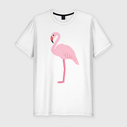 Мужская slim-футболка Фламинго розовый