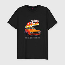 Мужская slim-футболка Маслкар Chevrolet Camaro SS 1968 года