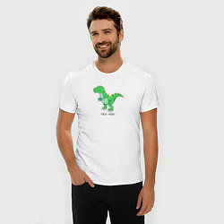Футболка slim-fit Динозавр Tea-Rex, цвет: белый — фото 2