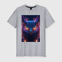 Мужская slim-футболка Ночная магическая сова