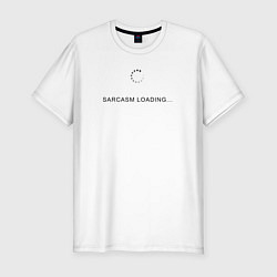 Мужская slim-футболка Sarcasm loading white