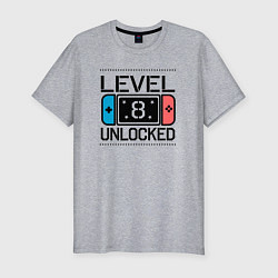 Мужская slim-футболка Level 8 unlocked