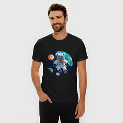 Футболка slim-fit Космическая коала, цвет: черный — фото 2
