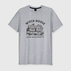 Мужская slim-футболка Дом ведьм Салем