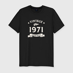 Мужская slim-футболка Винтаж 1971 Ограниченный выпуск