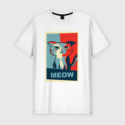 Мужская slim-футболка Meow obey