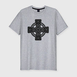 Мужская slim-футболка Кельтский крест