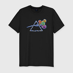 Мужская slim-футболка Pink Floyd в стиле Ван Гога