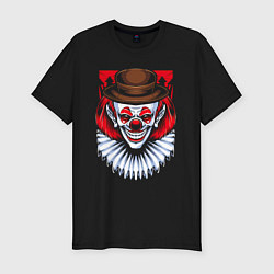 Мужская slim-футболка Клоун в шляпе