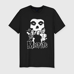 Футболка slim-fit Misfits рок группа, цвет: черный