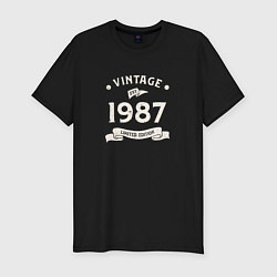 Мужская slim-футболка Винтаж 1987 ограниченный выпуск