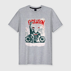 Мужская slim-футболка Evolution - motorcycle