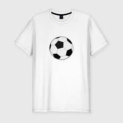 Мужская slim-футболка Футбольный мячик