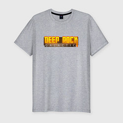 Мужская slim-футболка Deep Rock Galactic logo