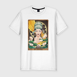 Мужская slim-футболка The Buddha Tarot Card