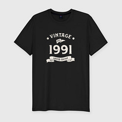 Мужская slim-футболка Винтаж 1991 ограниченный выпуск