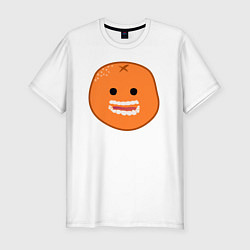 Мужская slim-футболка Весёлый апельсин