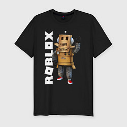 Мужская slim-футболка Робот из Роблокс