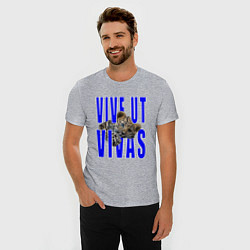 Футболка slim-fit Vive ut vivas, цвет: меланж — фото 2