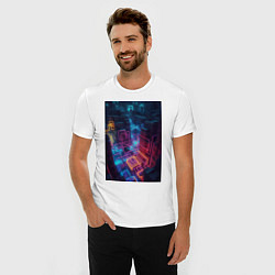 Футболка slim-fit Tetris NEON powered by AI, цвет: белый — фото 2