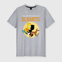 Мужская slim-футболка Adventures of El Barto