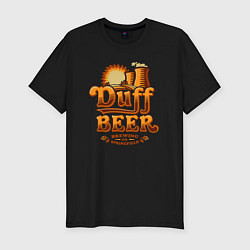 Мужская slim-футболка Duff beer brewing