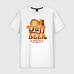 Мужская slim-футболка Duff beer brewing