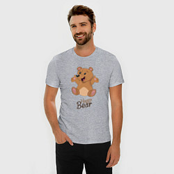 Футболка slim-fit Bear happy, цвет: меланж — фото 2