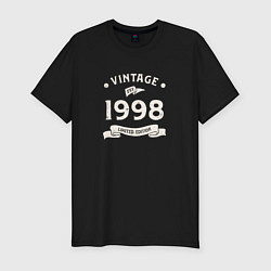 Мужская slim-футболка Винтаж 1998, ограниченный выпуск