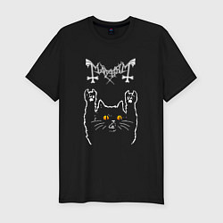 Футболка slim-fit Mayhem rock cat, цвет: черный