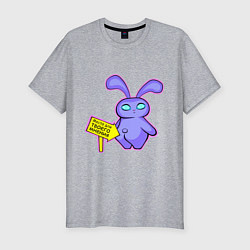 Мужская slim-футболка Дерзкий заяц