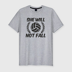 Футболка slim-fit She will not fall, цвет: меланж
