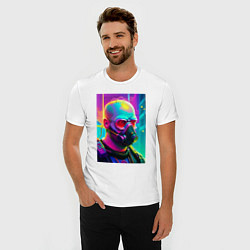 Футболка slim-fit Homer Simpson - cyberpunk, цвет: белый — фото 2