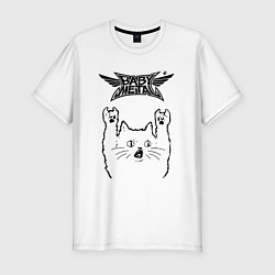 Мужская slim-футболка Babymetal - rock cat