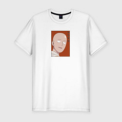 Мужская slim-футболка Сайтама One punch man