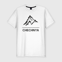 Футболка slim-fit Чечня Россия, цвет: белый