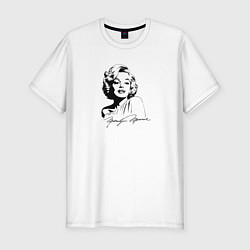 Мужская slim-футболка Мэрилин Монро силуэт