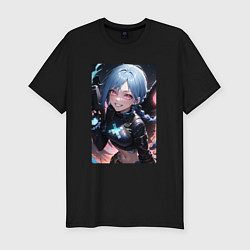 Футболка slim-fit Arcane League Of Legends JINX anime, цвет: черный