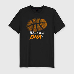 Мужская slim-футболка Баскетбольный ДНК