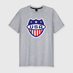 Мужская slim-футболка Shield USA