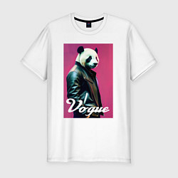 Мужская slim-футболка Панда - модный чувак