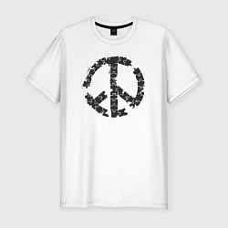 Футболка slim-fit Puzzle peace, цвет: белый