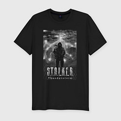 Мужская slim-футболка Stalker thunderstorm